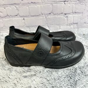 Footprints by Birkentock Pittsburgh Mary Jane Black Leather Shoes Women's 38